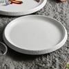 Каменный край Тарелка для основного блюда Паста Стейк Тарелка Десерт Суши Круглая Специальная Посуда Керамическая Обеденная Тарелка Кухонные Принадлежности