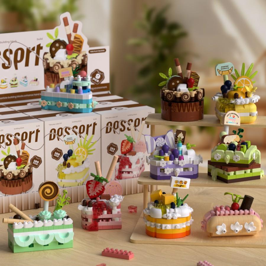 Совместимый с Lego набор для сборки торта на день рождения: Игрушка Рулет для детей - Идеальный подарок на 1 июня