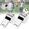 With Rope Referee Sport Rugby Whistle Stainless Steel Football Basketball Cheerleaders Cheer