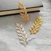 10Pcs Leaf Charm DIY Handmade Craft Golden Color Leaf Copper Charm Sewing Store Supplies