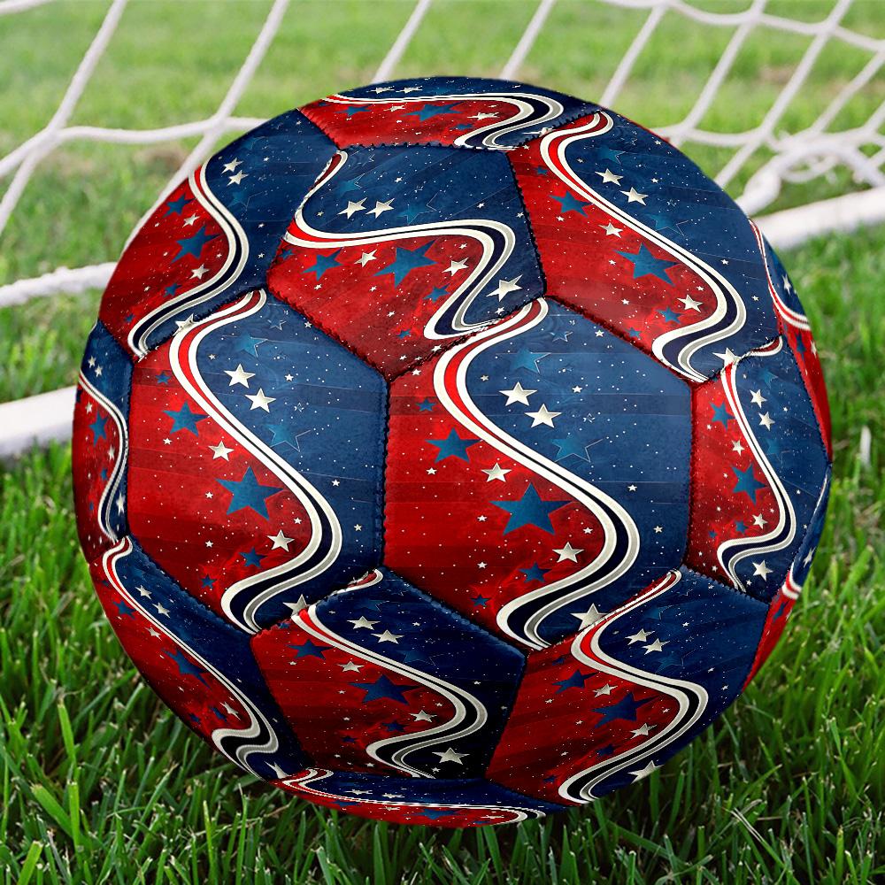 Usa Soccer Spirit Size 5 Football Machine-Stitched Indoor/Outdoor Universal Football Ideal for Soccer Enthusiasts