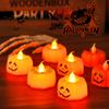 Halloween Mini Pumpkin Lantern Led Electronic Candle Light Prop Glowing Skull Figurine