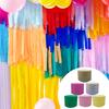 Colored Crepe Paper Ornamental Fadeless Party Decoration Paper Crumpled Paper Scene Setting Props for Wedding