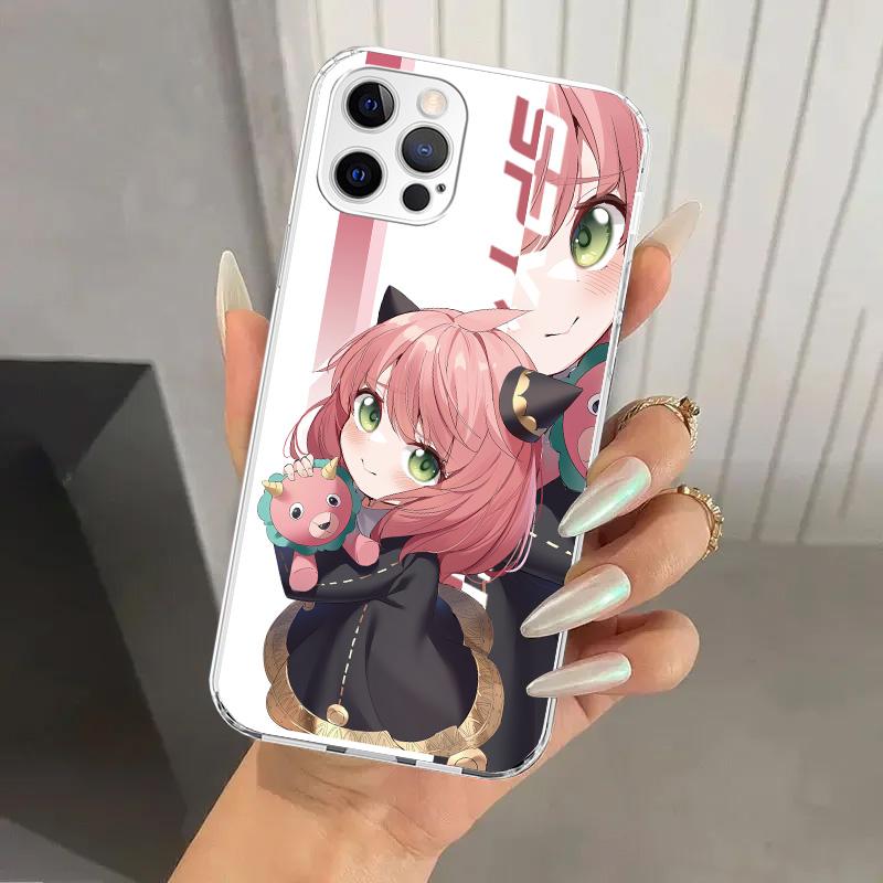 Чехол для телефона Anya из аниме Семья шпионов для iPhone 16 15 14 13 12 Mini 11 Pro Max 16E X XS XR 7 Plus 8 SE 2020 Мягкий чехол с принтом