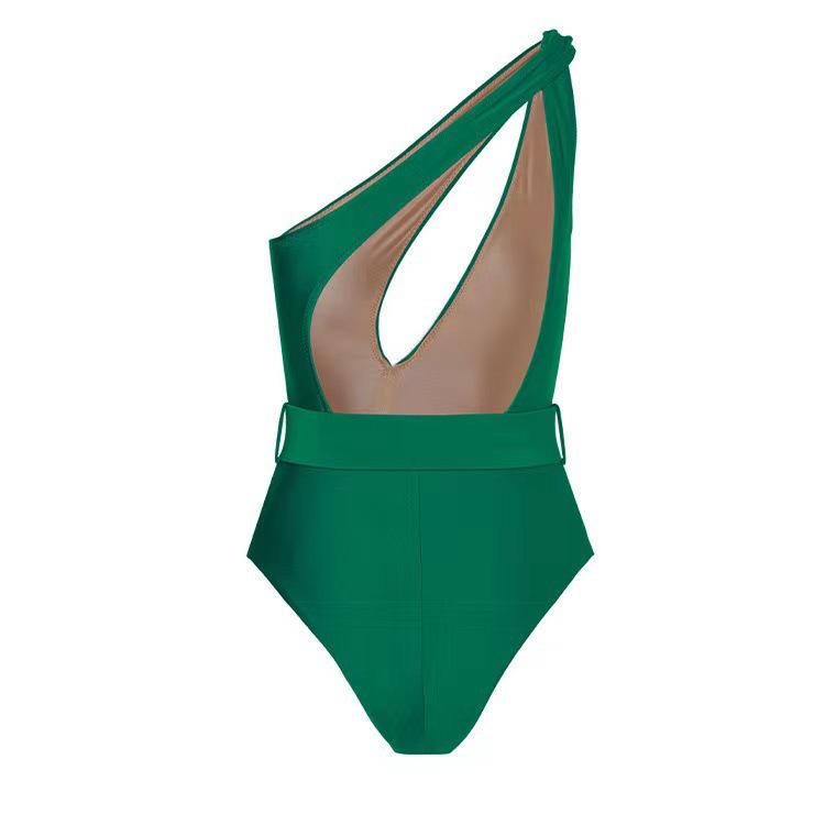 2023 Сексуальный однотонный купальник с юбкой из марли - Европейский американский пляжный наряд