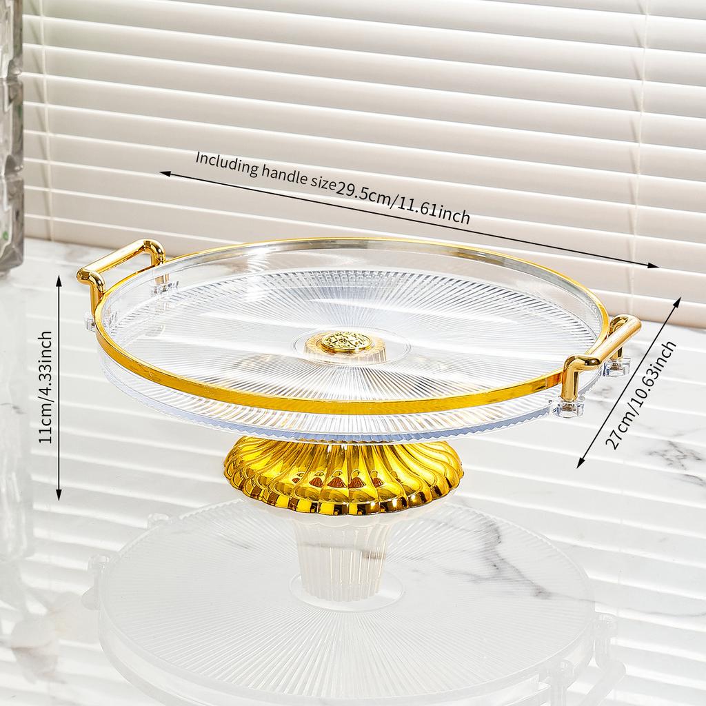 Tall Cake Tray with Lid Dessert Table Display Rack Fruit Tray Transparent Plastic Buffet Bread Dessert Platter
