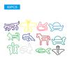 60pcsbox 12 Kinds Cute Animal Shaped Paper Clip Memo Note Clips School Office Supplies