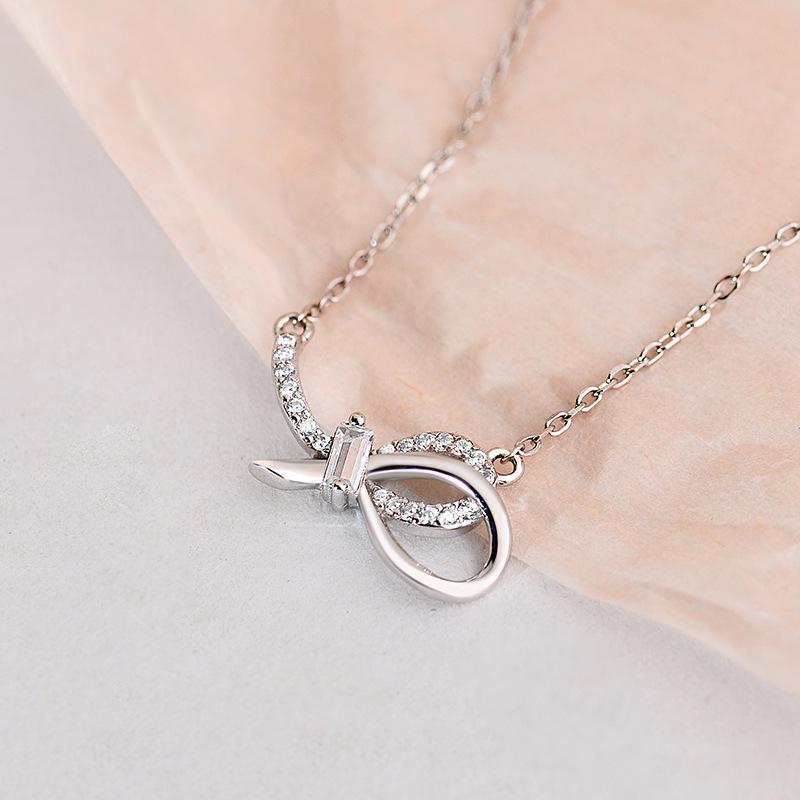 Ожерелье-бантик темперамент для женщин на Новый год, модное, легкое, роскошное, нишевая цепочка на ключицу, цепочка на шею