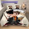 3pcs Harry Potter with Wand and Book Bedding Set - Includes 1 Quilt Cover and 2 Pillowcases, Comfortable Bedding with Stylish Design for Bed