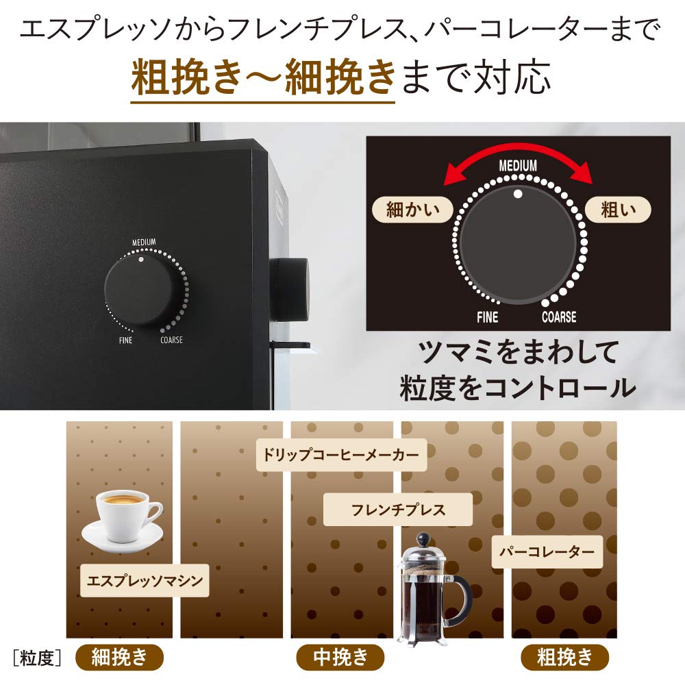 Кофемолка DeLonghi Тонкие кофейные зерна Легко от грубого до мелкого Съемный безопасный держатель шнура питания Гарантия 3 года с регистрацией семьи De'Longhi