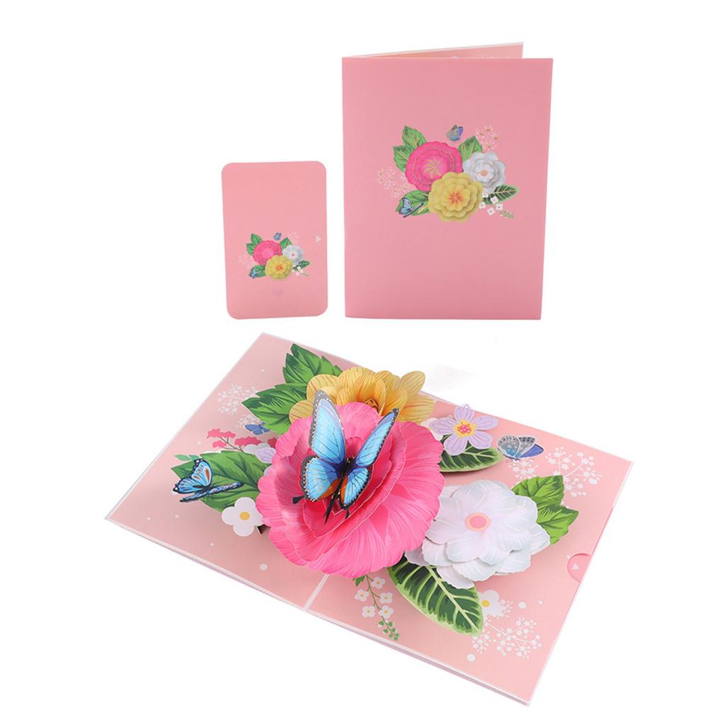 3D-букет из бабочек ко Дню матери, складная поздравительная открытка, бумажная скульптура, цветочный фестиваль, подарок-благословение ко Дню учителя