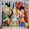 Резиденция Манки Д. Луффи Мультяшная Занавеска One Piece Милый Принт Светофильтрующие Оконные Шторы Гостиная Спальня Защита от Жара и Солнца