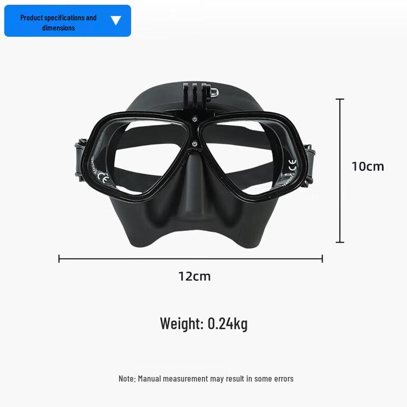 Маска для фридайвинга Alliance Messenger с креплением для GoPro и линзами для близоруких