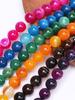 Accessory For Jewelry DIY Stone Stripe Agates Fashion Beads 4/6/8/10/12mm Spacer Beads Mobile Phone Chain 40/30/20/5Pcs Jewelry Making  Beads