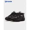 FILA FUSION Women's Black/Space Silver Retro Fleece-Lined Basketball Shoes