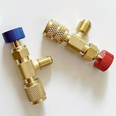 1 шт. Адаптер для холодильной зарядки кондиционера для R410A R22 1/4" Жидкостный предохранительный клапан шланг R22 медный адаптер ручной