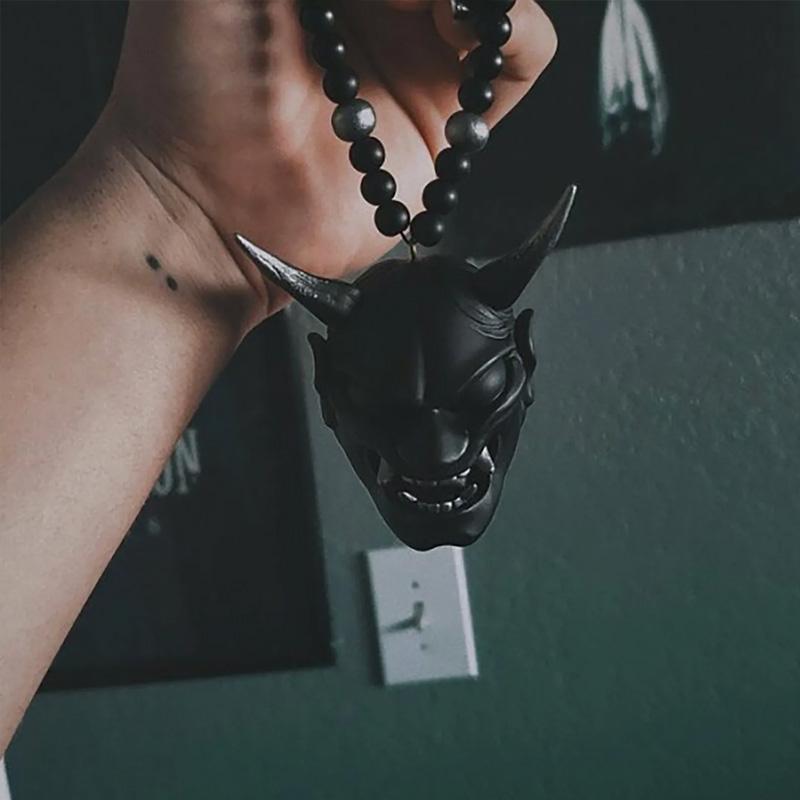 1 шт. Автомобильный орнамент, подвесной кулон, шлем самурая хання, японские автомобильные аксессуары Oni, зеркало заднего вида