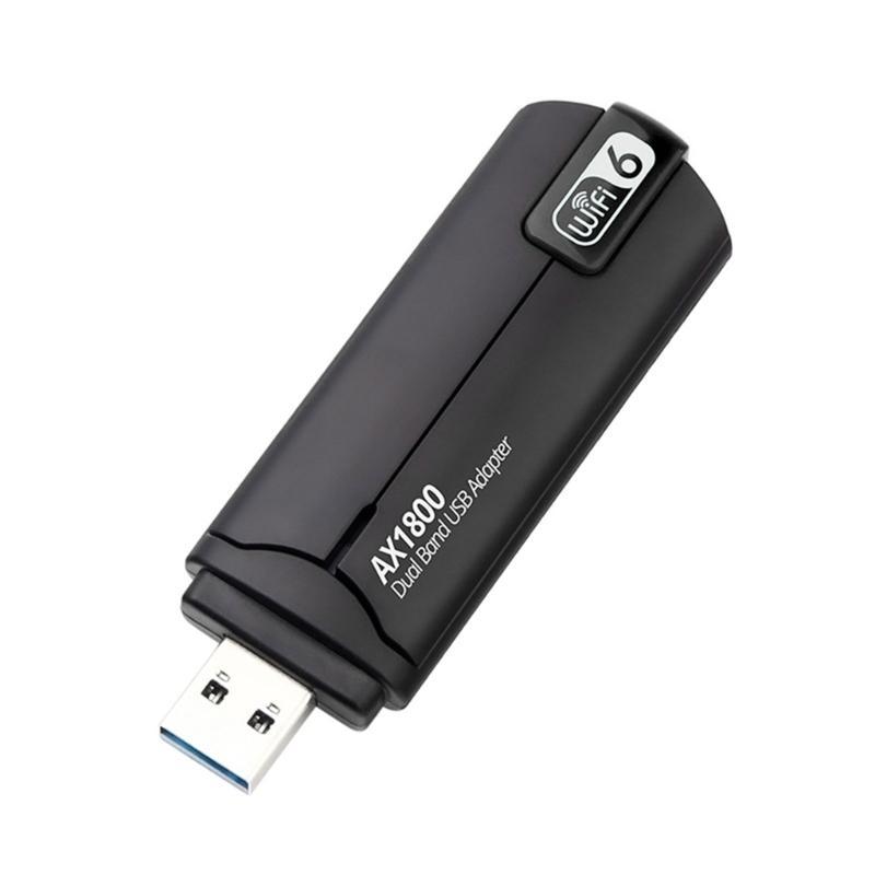 AX1800 USB3.0 WiFi Adapter, 1800Mbps Wireless Card USB WLAN Stick WiFi 6 Transmitter Receiver Fast for PC/Desktop/Laptop
