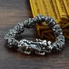 Black Myth Wukong Men's Retro Monkey Head Bracelet - Imitation Thai Silver Beaded Jewelry