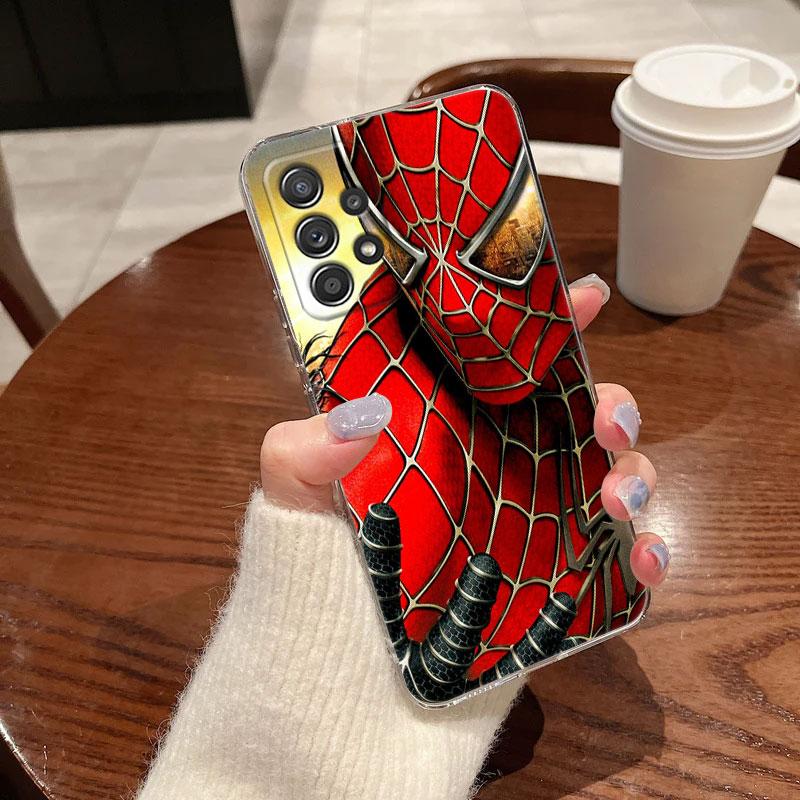 Чехол Marvel с изображением Мстителей для Samsung Galaxy A57 A37 A56 5G A36 A55 A54 A35 A26 A07 A17 A16 A06 A36 A15 Человек-паук Железный человек