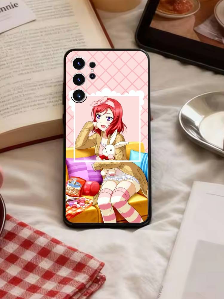 Nishikino Maki-Love Live Phone Case For Samsung S26,S25,S24,S23,S22,S30,S21,Ultra,Plus,FE 5G Black Soft Cover