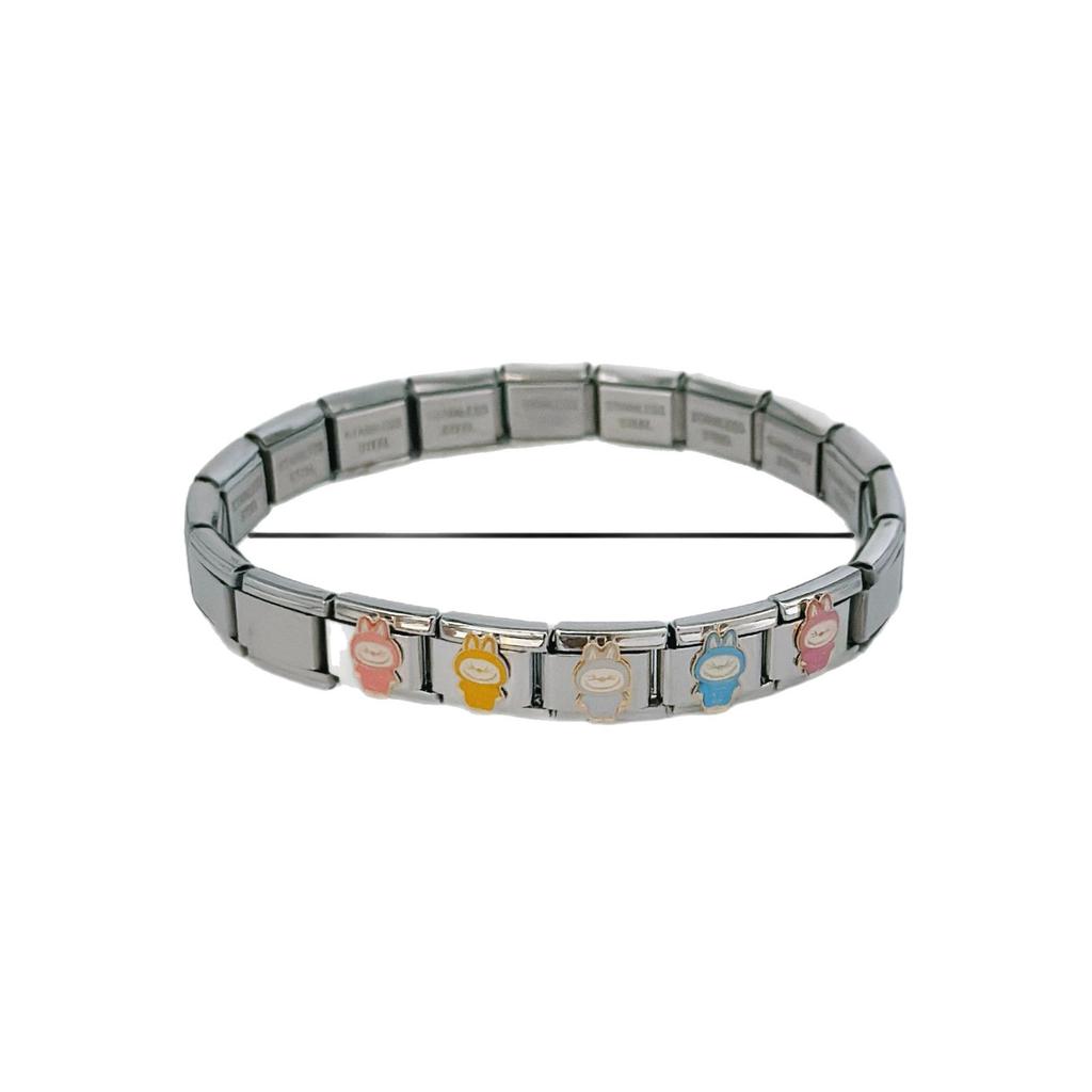 Explosive Sale Cartoon La Home Bracelet Colorful Square Module Premium Cartoon Bracelet