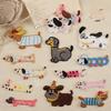 Original Embroidery Label Self-adhesive Patch Cute  Dog Mobile Phone Case Accessories Embroidery Sticker Accessories Patch Cloth Sticker