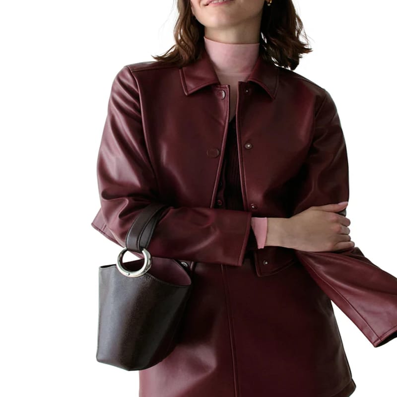 Kate Spade Cow Leather Bucket Bag Handbag Mini Women's Brown KM496