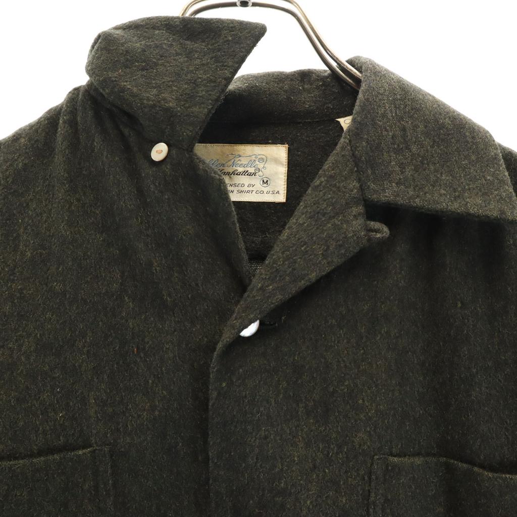 Golden Needle Манхэттен 60-е Винтаж рубашка с открытым воротником Длинный рукав Рубашка с открытым воротником Мужская Б/У