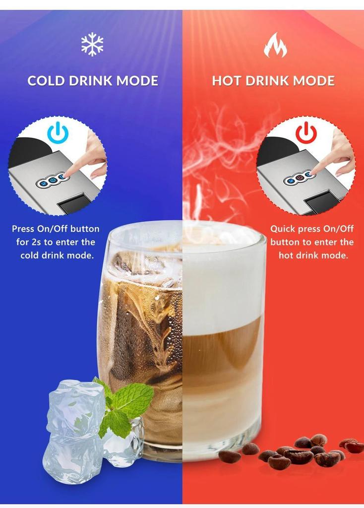 Coffee Machine 5in1 Multiple Capsule Espresso Dolce Milk&Nespresso&ESE Pod&Powder Coffee Maker Stainless Metal H3A