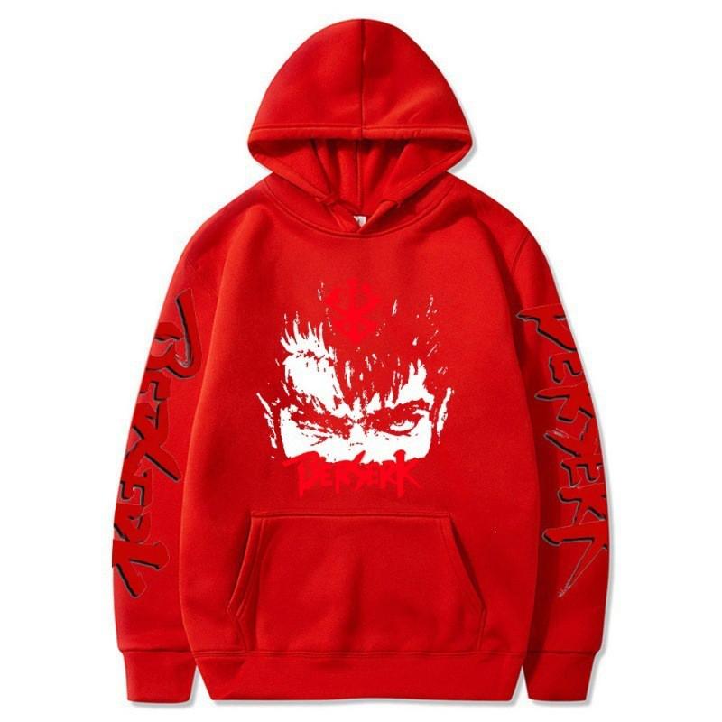 Худи с принтом из аниме Берсерк, унисекс, темная тематика, с длинным рукавом, повседневная уличная одежда