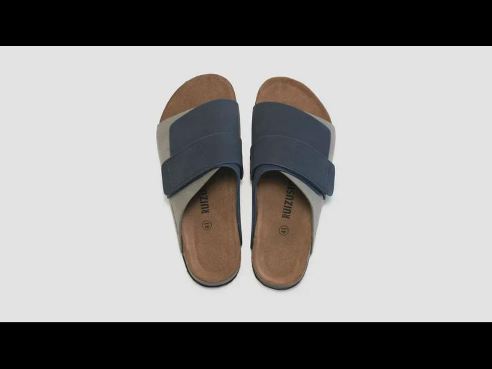 Мужские тапочки из пробки RUIZUSTOCK: Осенние и летние пляжные сандалии, водонепроницаемый нубук