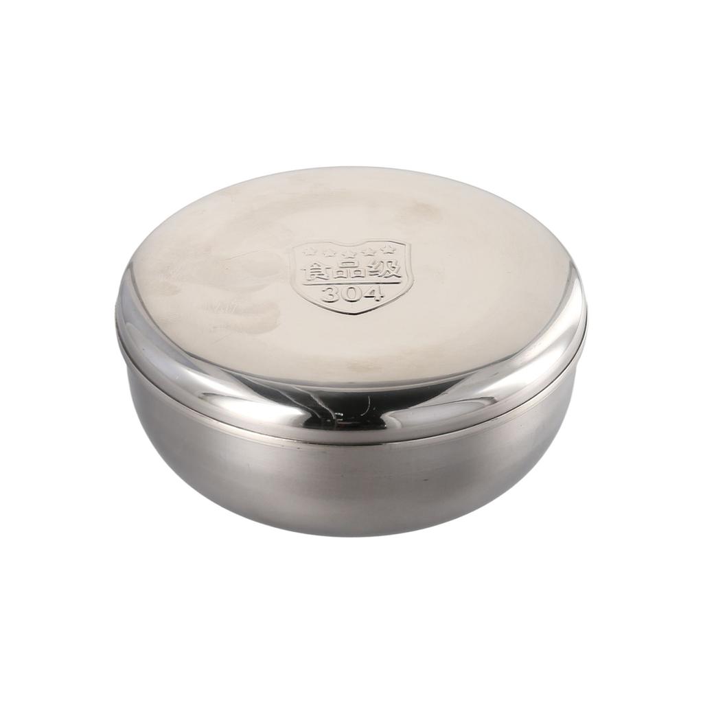 Миска для риса из нержавеющей стали, удобная сервировочная миска с крышкой, практичный металлический контейнер для еды с крышкой, принадлежности для готовки