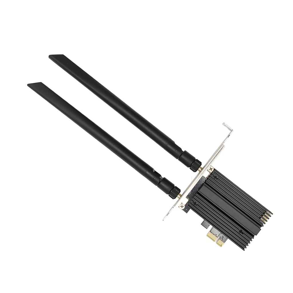 PCIe WiFi Card 6GHz 5GHz 2.4GHz WPA3 BT5.2 Dual Antenna Plug and Play PCIe Wireless Adapter for