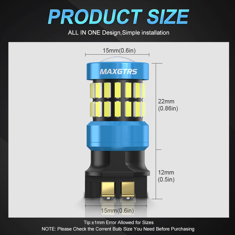 MAXGTRS 2x PW24W PWY24W Без ошибок Светодиодные Желтые Передние Указатели Поворота Лампы