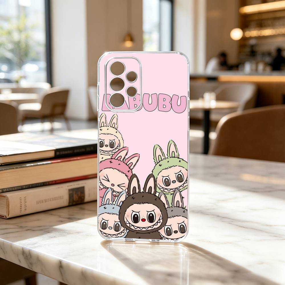Hot Cartoon L-Labubus Gift Phone Case For Samsung S25,S24,S21,S22,S23,S30,Ultra,S20,Plus,Fe Transparent Cover
