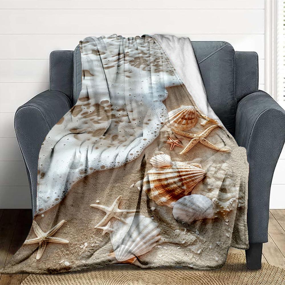 Seashore Flannel Blanket Throw Blanket Soft Warm Sofa Bed Camping home Decor Unique Christmas Gift C926448