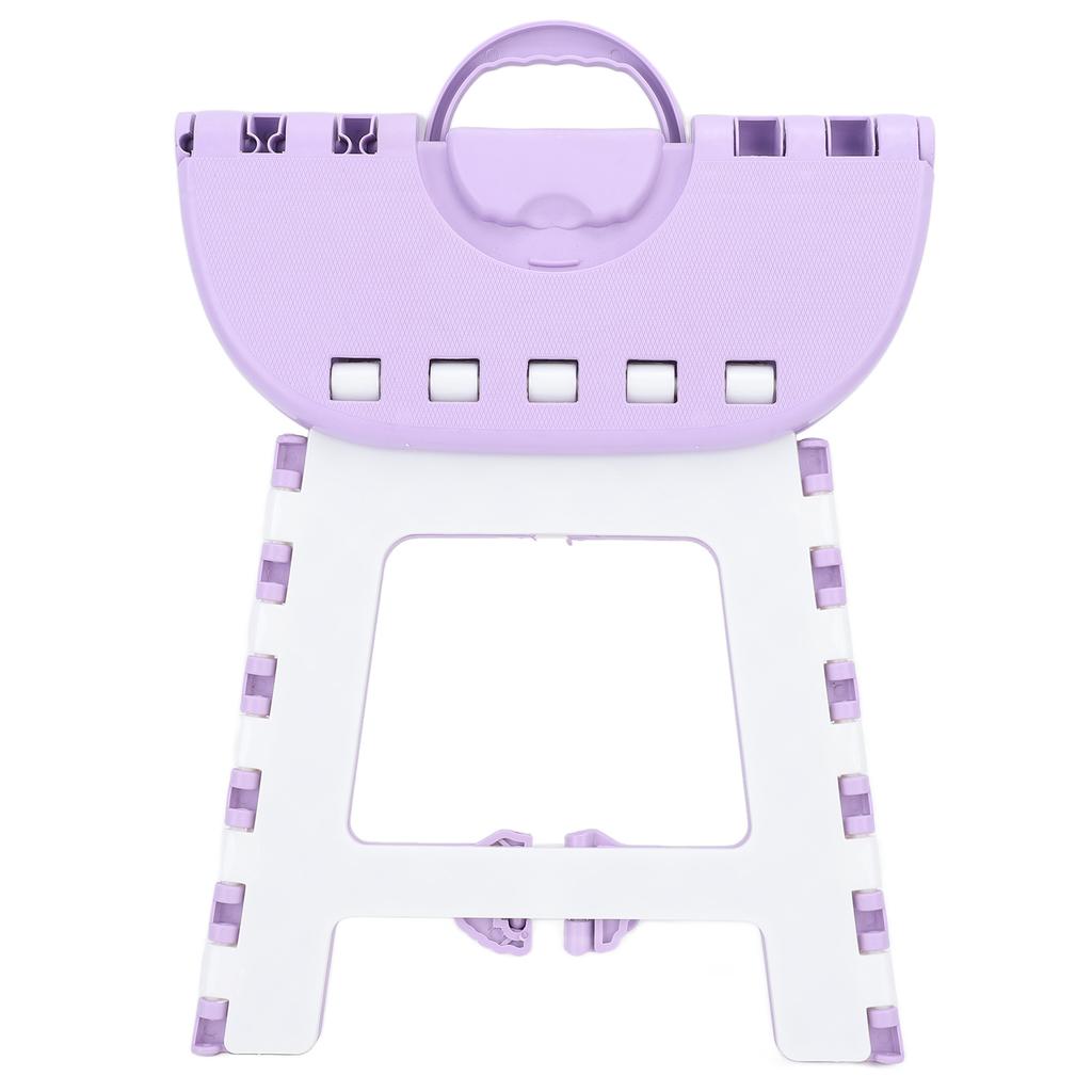 Foldable Step Stool Household Plastic Small Folding Step Stool for Camping Fishing Outdoor Light Purple