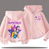 K-pop Demon Hunters Hooded Coat for Child Anime Huntrix Rumi Zoey Cartoon Fashion Zip Jacket Boy Girl Cute Top Kids Clothes Gift