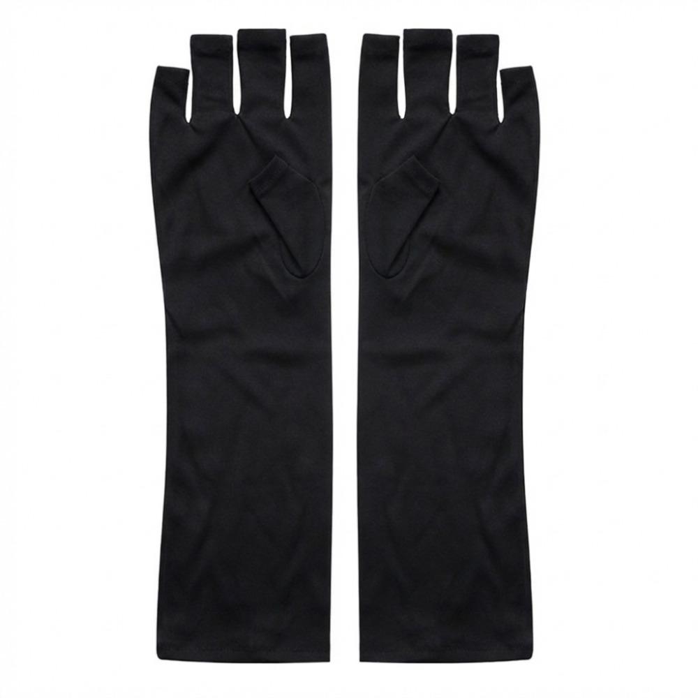 Half-finger Sunscreen Gloves Anti -UV UV-protective Gloves Durable Nail Painting Gloves  Nail Tools