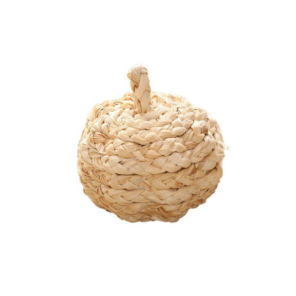 Artificial Christmas Tree Pendant Handmade Halloween Decoration Straw Pumpkin Balls  Christmas Tree