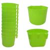 20pcs Bird Hopper Cage Cup Bird Feeder Food Trough Food Box Feed Tray Easy To Clean Semi-circular Plastic Hanging Box