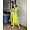 Indian Women Designer Top Tunic Kurta Pant Set Bollywood Party Wear Kurti Dress VF-20263a
