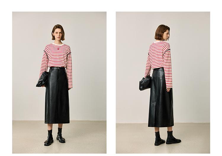 LILY Retro Casual Straight Tube Skirt