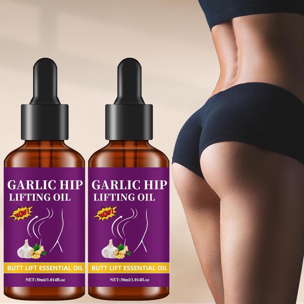 Garlic Hip Lifting Massage Oil for Women - Improves Sagging Skin, Lift and Firm Butt, Buttock - Massage Oil for Women