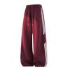 Mens Cotton Blend Casual Joggers With Triple Stripe Detail Loose Straight Fit Athletic Pants