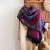 Ethnic Style, Color-Block Style, Fashion, Going Out, Warm Shawl, Cape, Scarf, Women