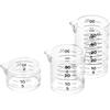 Suncraft Measuring Cup Set, 50cc, 30cc, 10cc, 3-Piece Set, Made In Japan, Acrylic Resin, Patissiere, PP-516, Clear