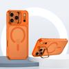 Матовый прозрачный чехол для телефона с беспроводной зарядкой для iPhone 17 16 15 Pro Max Plus 17Air, бампер с металлическим держателем для объектива