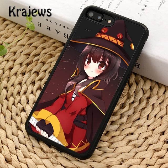 Чехол для телефона Krajews Konosuba Megumin с аниме Konosuba Megumin для iPhone 14 5 6s 7 8 plus X XR XS 11 12 13 pro max Samsung Galaxy S21 S22ultra